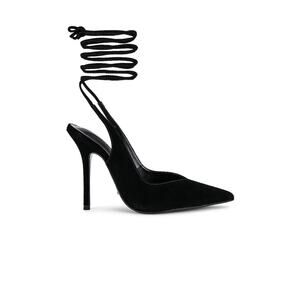Tony Bianco Black Pointed Toe Lace-Up Stiletto Heels